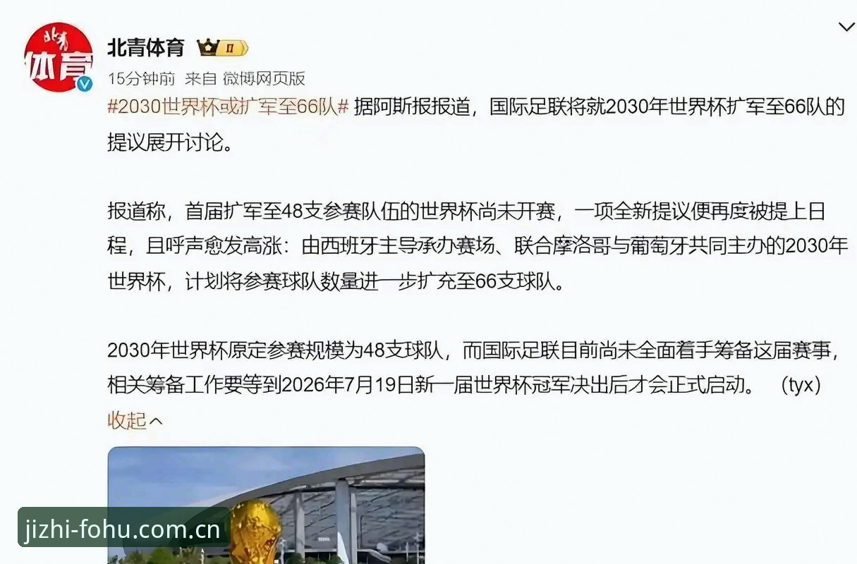 世界杯扩军至66队的3大关键影响，中国男足迎来转机